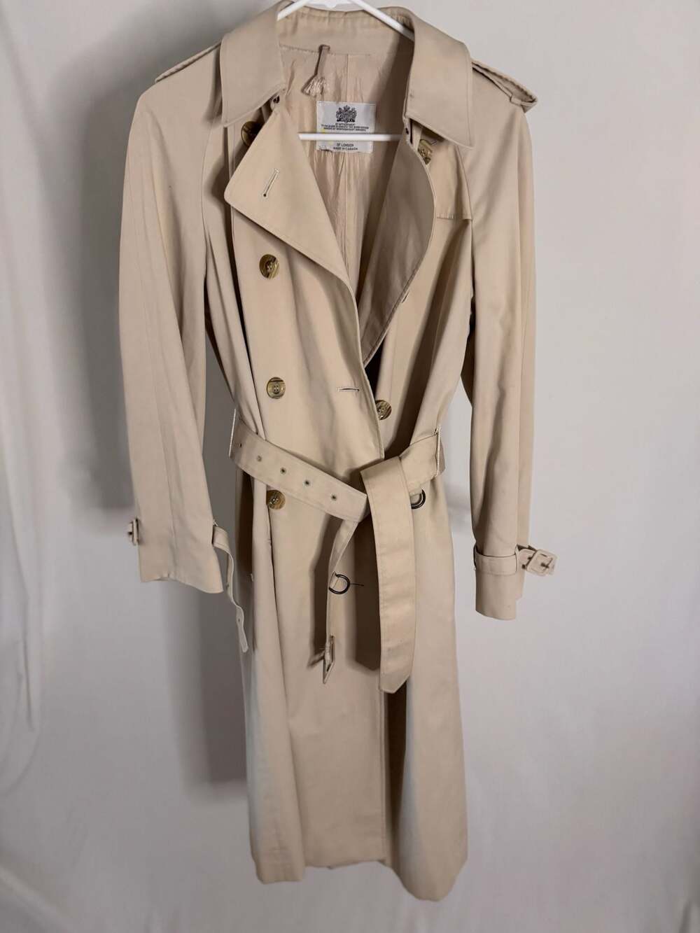 Aquascutum of London Vintage Double Breasted Trench Coat Beige